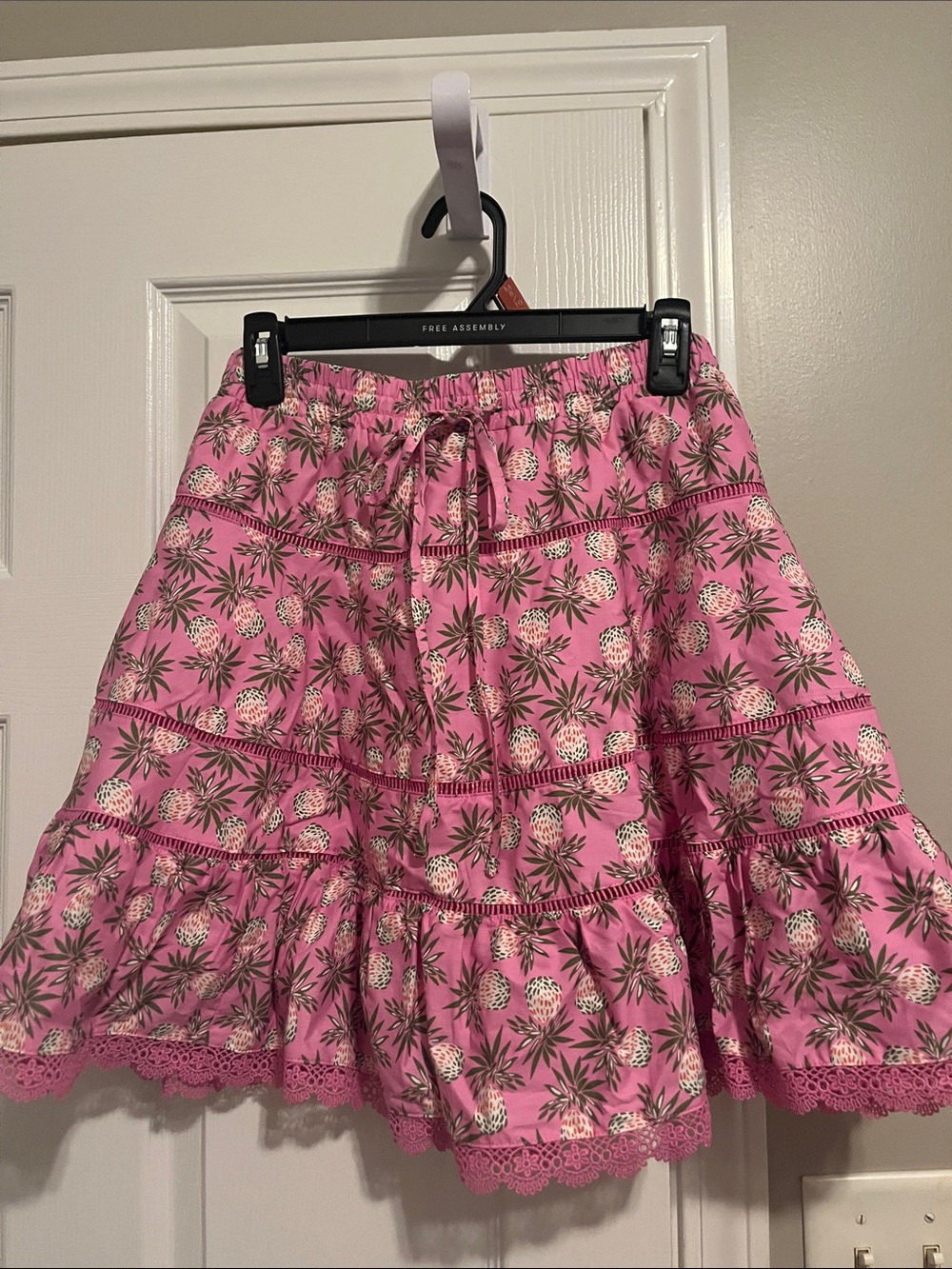NWT Free Assembly Pink Tropical Cotton Skirt